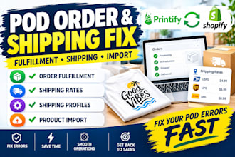 pod order fulfillment issues shipping profile rate issues product import errors