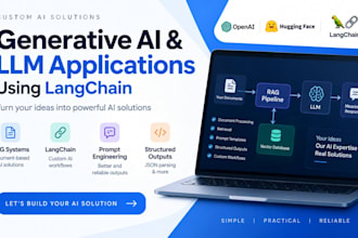 build generative ai and llm applications using langchain