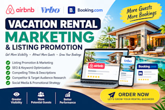 promote your airbnb listing with airbnb marketing, vrbo and booking