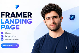 design a framer landing page or website