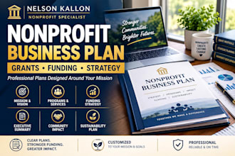 write a nonprofit business plan, grant proposal and funding strategy