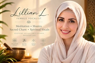sing soothing female meditation mantra, sacred chant and spiritual vocals