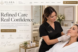 design squarespace med spa website, aesthetic clinic botox website skincare site