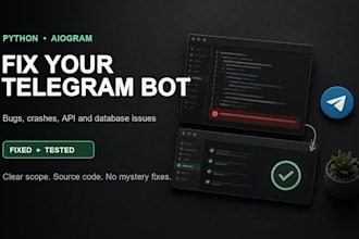 fix your python telegram bot bugs and errors