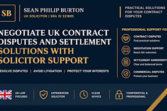 negotiate uk contract disputes and settlement solutions with solicitor support