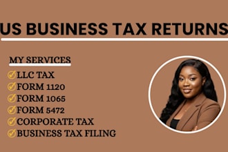 prepare US business tax returns 1120 1065 5472 llc corporate tax