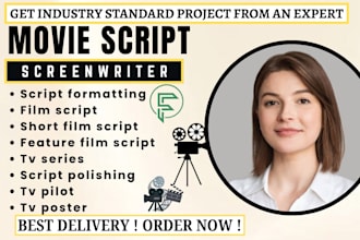 do movie script, tv series, feature film screenwriting, script writing, tv pilot
