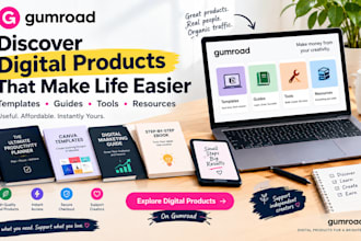 promote gumroad products with organic traffic and digital product promotion
