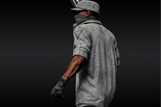 optimized 3d game ready character,ue4,5 rig retarget,lods,clean topology,3d army