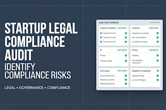 conduct a professional legal audit of your startup for compliance