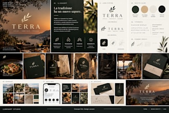 create a premium logo and unique visual identity for your brand