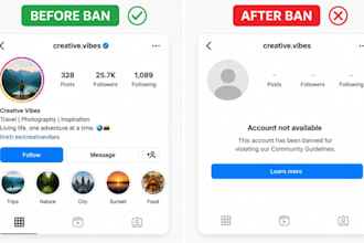 takedown copyright tiktok content banning, harassing post banning, ig banning