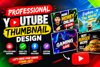 design eye catching youtube thumbnails