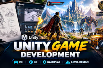 develop your unity game with gameplay, levels and mechanics