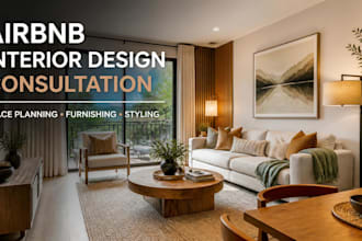 provide airbnb interior design consultation and space planning