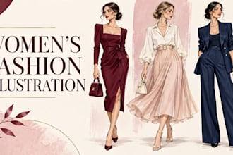 create professional womens fashion sketches