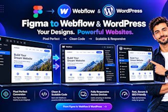 design, redesign, or develop webflow website, webflow