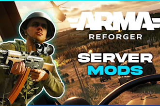 design a complete arma reforger server with custom mods, fix server errors