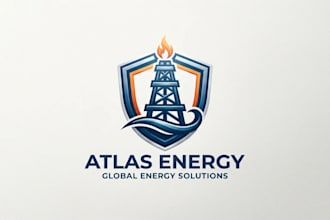design a powerful and professional oil rig logo