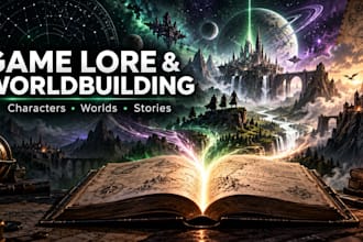 write immersive game lore, worldbuilding, and backstories
