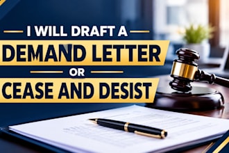 draft a demand letter or cease and desist as a business lawyer