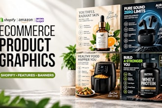 design ecommerce product graphics for shopify and stores