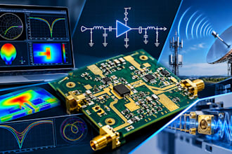 design and simulate rf and microwave circuit especially power amplifier and pcb