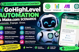 do ai agent whatsapp chatbot go high level make scenario building automation