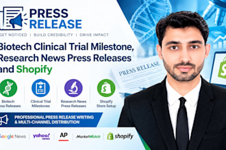 write biotech clinical trial milestone, research news press releases and shopify