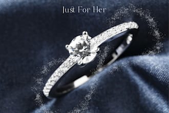 create premium jewellery ad poster design