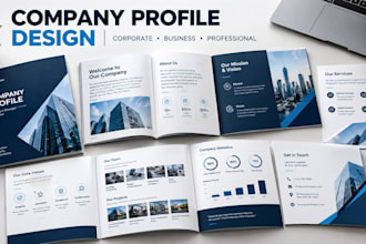 create a professional and modern company profile and business booklet