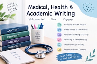 write medical and content related articles