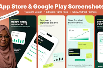 design app store screenshots and google play screenshots in figma