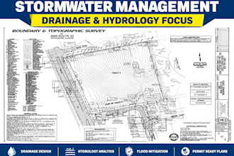 permit stormwater management drainage plan swppp site grading cut fill hydrology