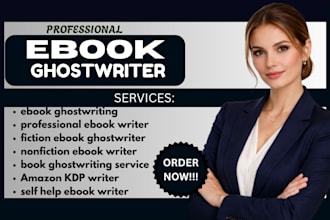 ghostwrite fiction and nonfiction book as a ghostwriter