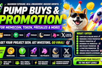hype your token memecoin, moonshot, crypto promotion presales ,x marketing