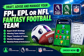 draft, advise and manage your fpl epl or NFL fantasy football team