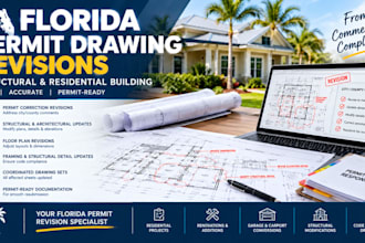 florida permit drawings structural and residential building correction site plan