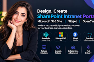 design, create sharepoint intranet portal microsoft office 365 sitejet opencart