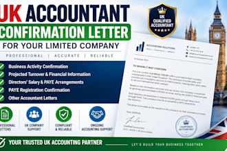 prepare a UK accountant confirmation letter for your limited company
