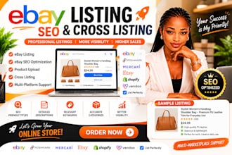 do ebay listing, ebay SEO, product listing and cross listing
