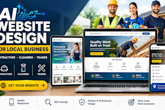 design durable ai website for local business contractors cleaners and trade
