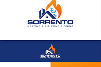 design a professional hvac heating and air conditioning logo