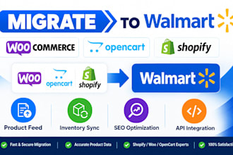 shopify migration walmart woocommerce opencart  product feed inventory seo API