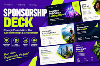 create sponsorship proposal letter grant vc investor and fundraising pitch decks
