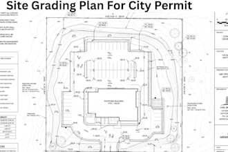 design site grading plan, stormwater, drainage design and sewer design