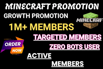 promote minecraft server promotion, dayz, rust, fivem, gaming server, discord ad
