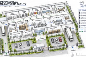 design pharmaceutical manufacturing plant floor plans and gmp layouts