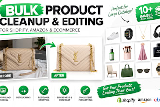 bulk product cleanup and editing for shopify, amazon and ecommerce