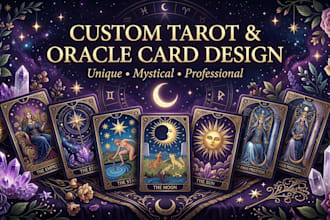 design a professional tarot or oracle card deck